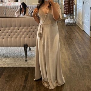 Baltic Born Meghan Velvet Wrap Maxi Dress - Color Shell